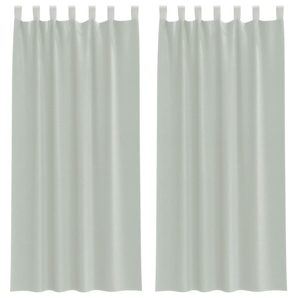 Voile Vorhänge mit Schlaufen 2 Stk. Hellgrau 140x225 cm