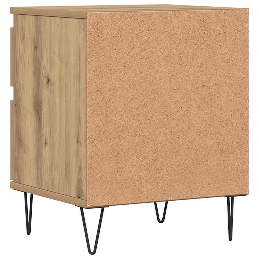 Nachttische 2 Stk. Artisan-Eiche 40x35x50 cm Holzwerkstoff