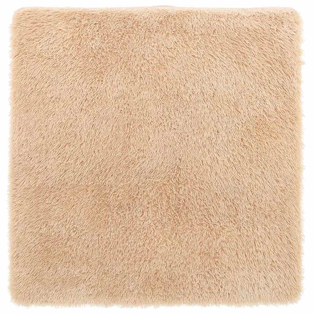 Teppich Shaggy Hochflor NAVARRA Beige 240x240 cm Polyester
