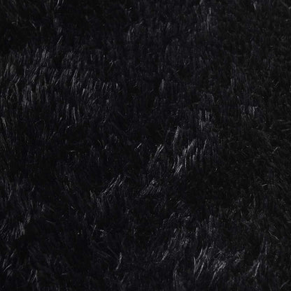 Teppich Shaggy Hochflor NAVARRA Schwarz 160x160 cm Polyester