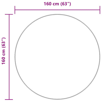 Teppich Shaggy Hochflor NAVARRA Schwarz 160x160 cm Polyester