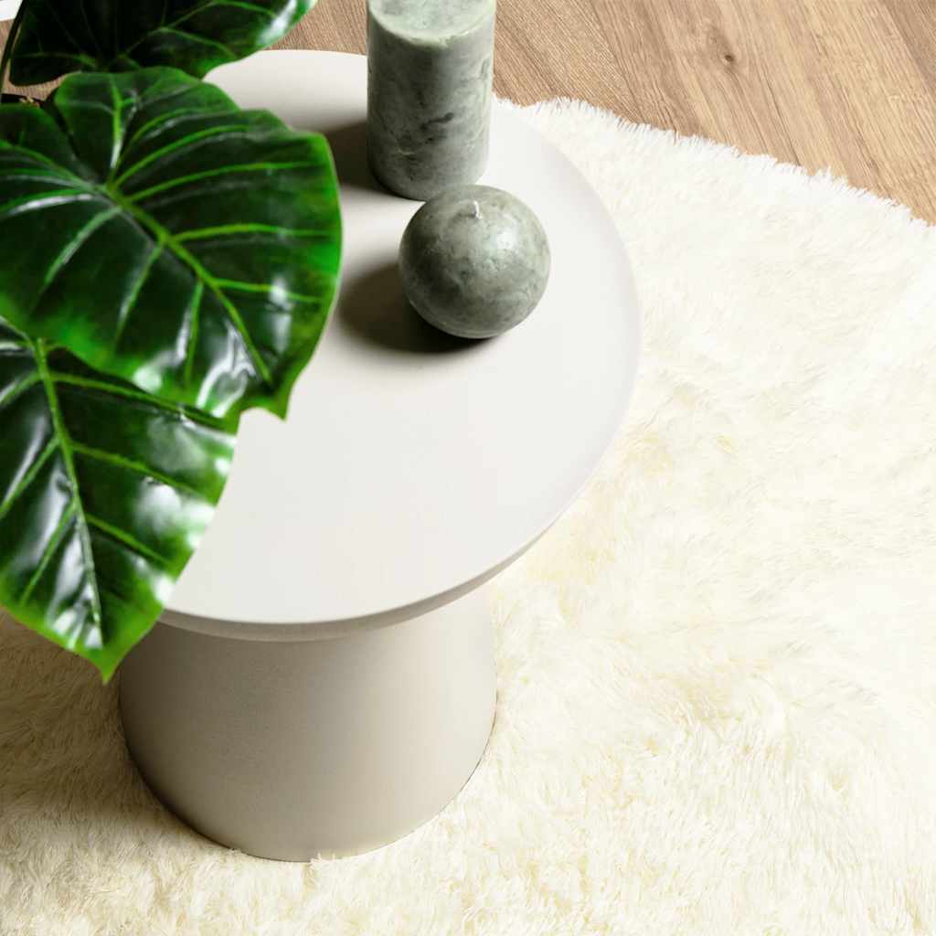 Teppich Shaggy Hochflor NAVARRA Creme 300x200 cm Polyester