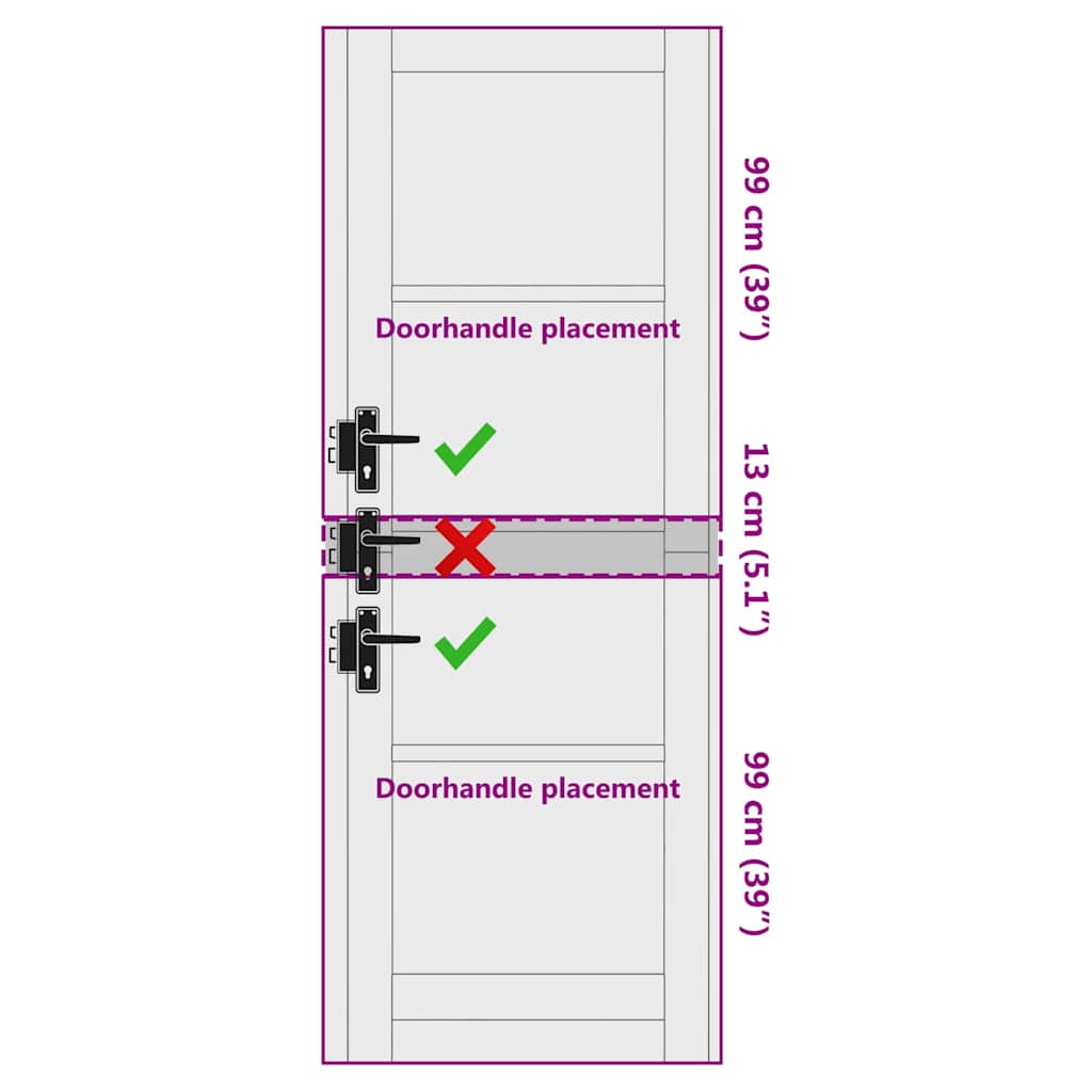 Interior Tür ORKDAL Weiß grundiert 73,5 x 211 cm