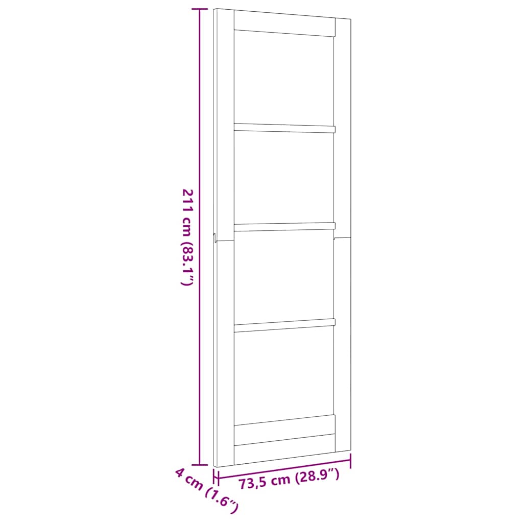 Interior Tür ORKDAL Weiß grundiert 73,5 x 211 cm