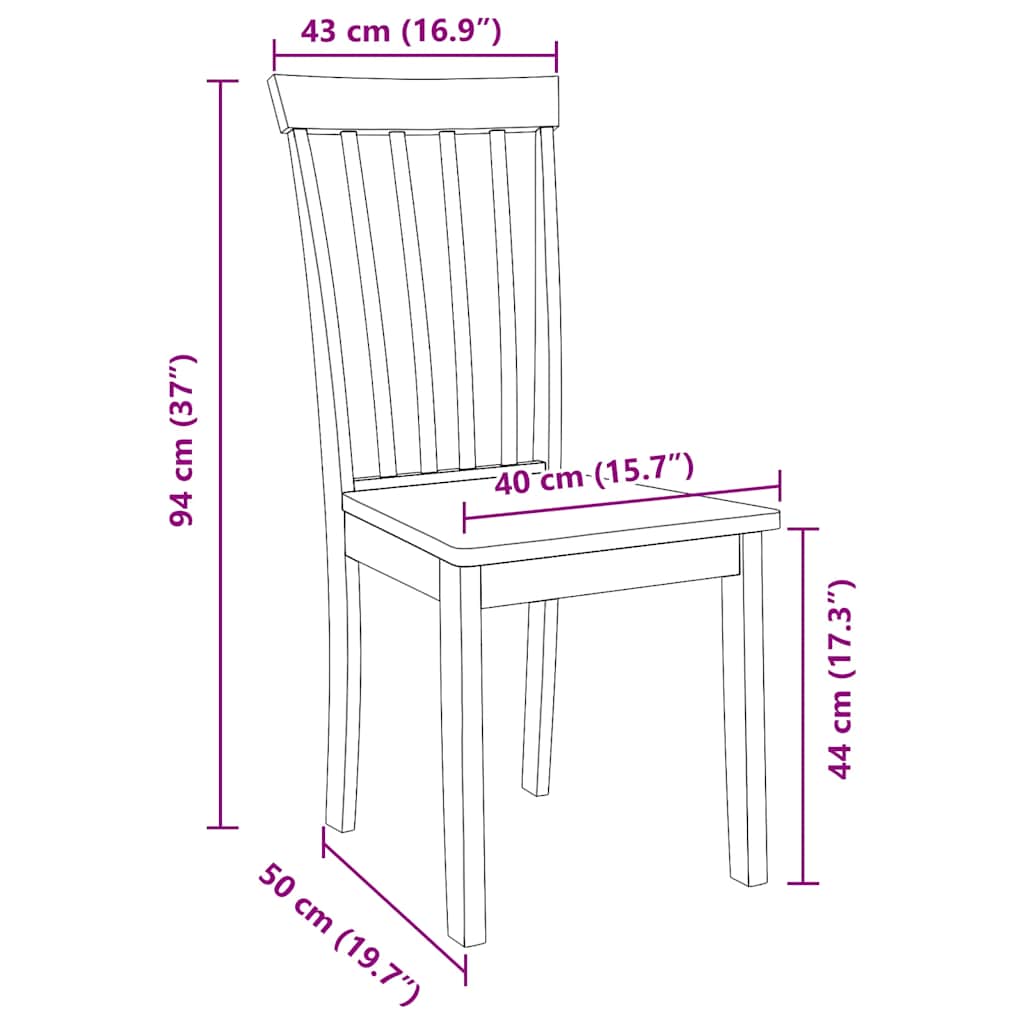 Esszimmerstühle 2 Stk. Weiß Massivholz Gummibaum