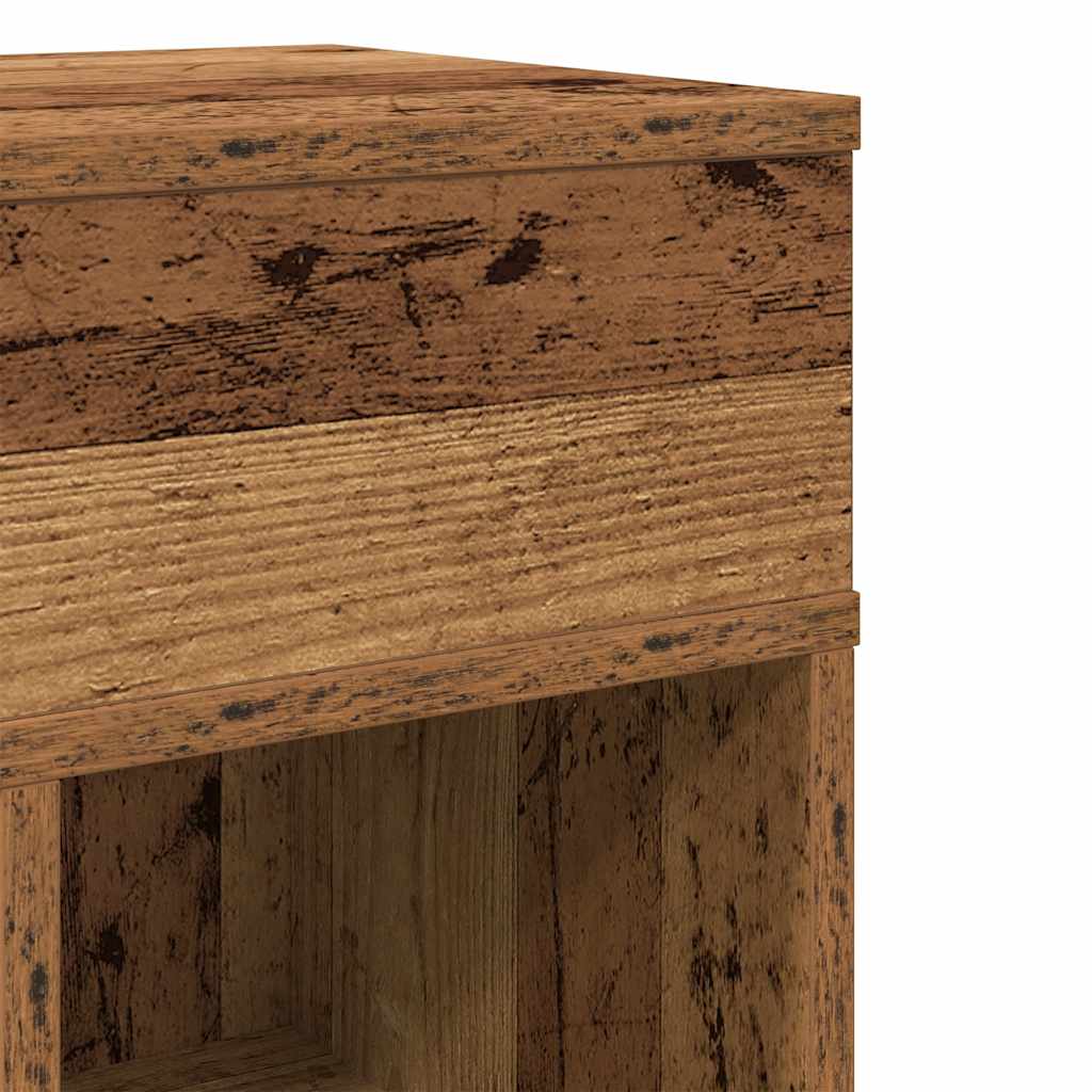 Nachttisch mit Schublade Altholz-Optik 25x31x66 cm
