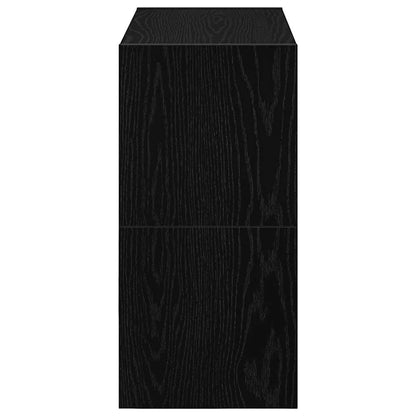 Schuhregale 2 Stück stapelbar Schwarze Eiche 60x30x30,5 cm