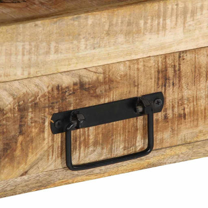 Konsolentisch mit Regal Braun 90 x 33 x 75 cm Massivholz Mango