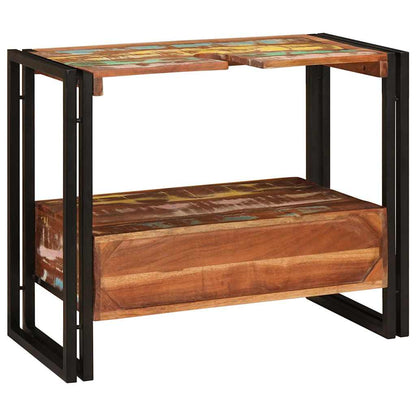 Waschtischunterschrank Mehrfarbig Massives upgecyceltes Holz