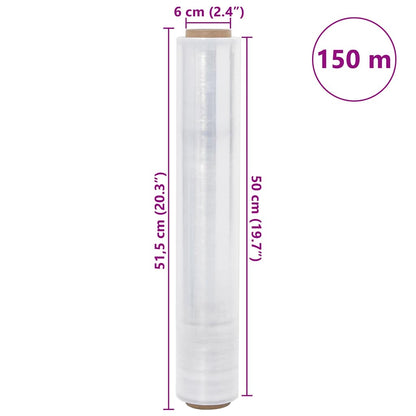 Stretchfolie 6 Stk. Transparent 30 μm 50 cm x 150 m