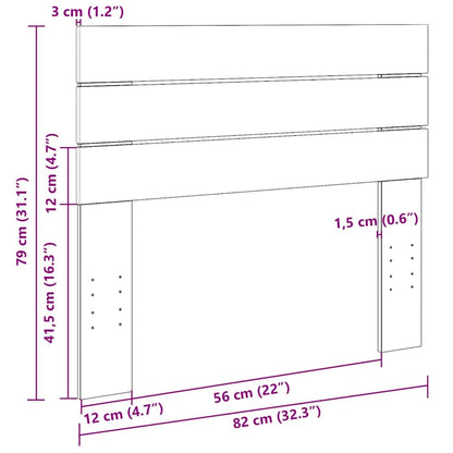Kopfteil 80 cm Massivholz Eiche