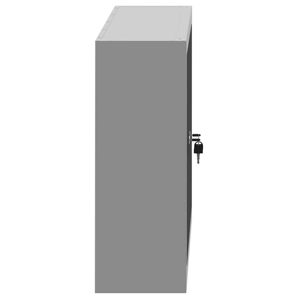 Werkzeugschrank mit Regal Schwarz und Grau 50 x 20 x 55 cm