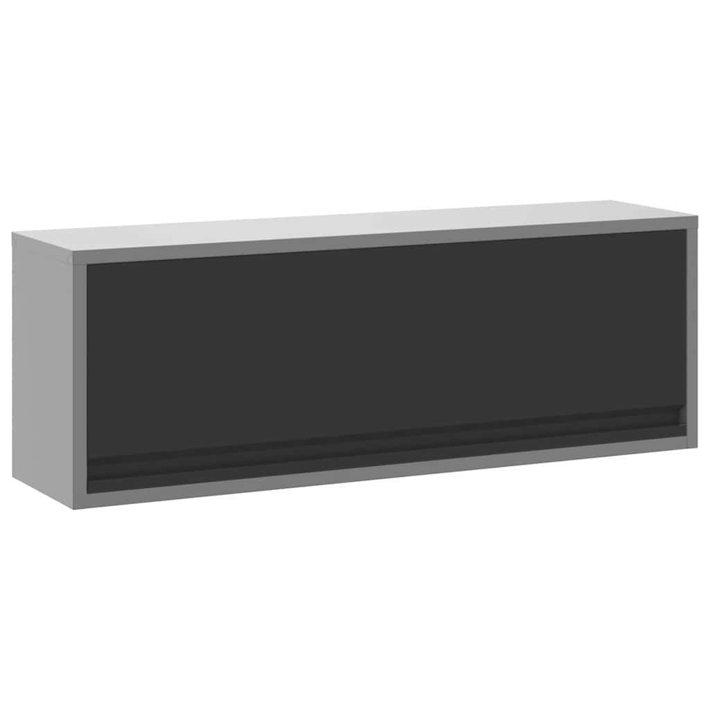 Werkzeugschrank mit Speicher Schwarz und Grau 100 x 25 x 35 cm