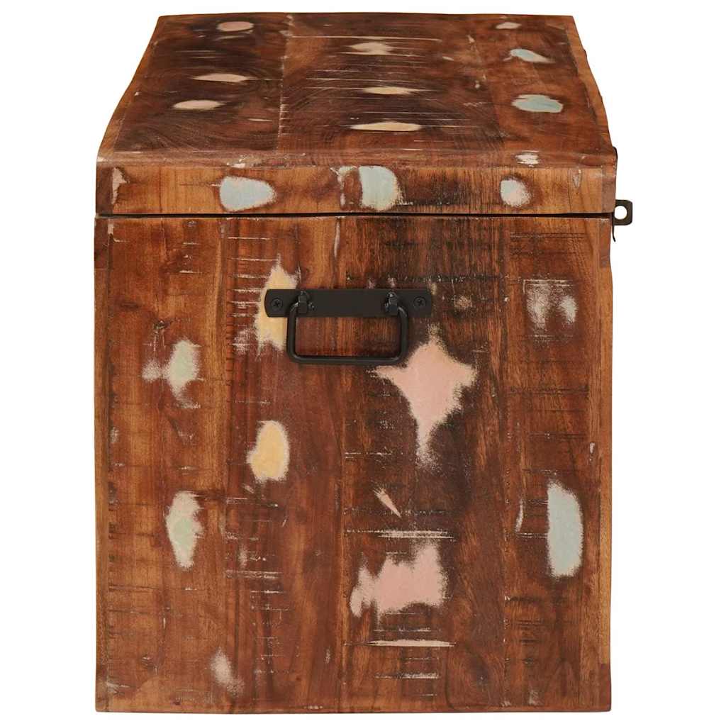 Aufbewahrungsbox mit Speicher mit Tür Braun Massivholz Mango