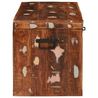 Aufbewahrungsbox mit Speicher mit Tür Braun Massivholz Mango