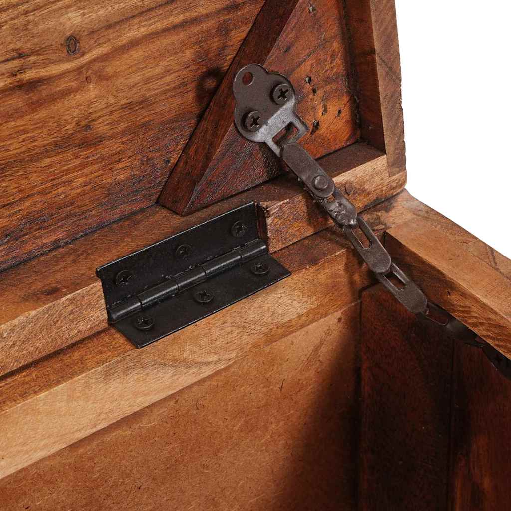 Aufbewahrungsbox mit Speicher mit Tür Braun Massivholz Mango