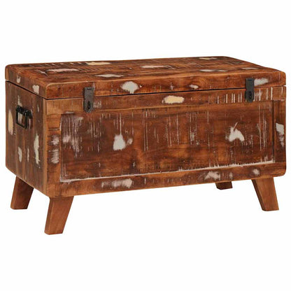 Aufbewahrungsbox mit Speicher 70 x 35 x 40 cm Massives Altholz
