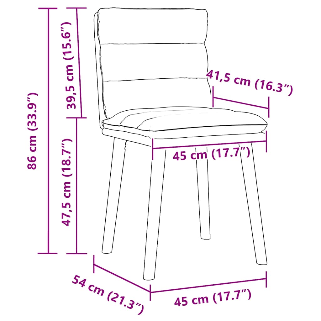 Esszimmerstühle 2 Stk. Creme Stoff