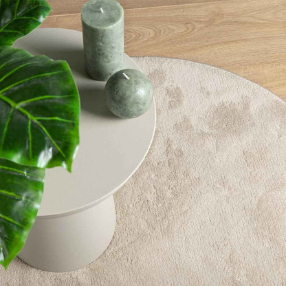 Bereichsteppiche Oval HUARTE Beige 120 x 170 cm 100 %Polyester