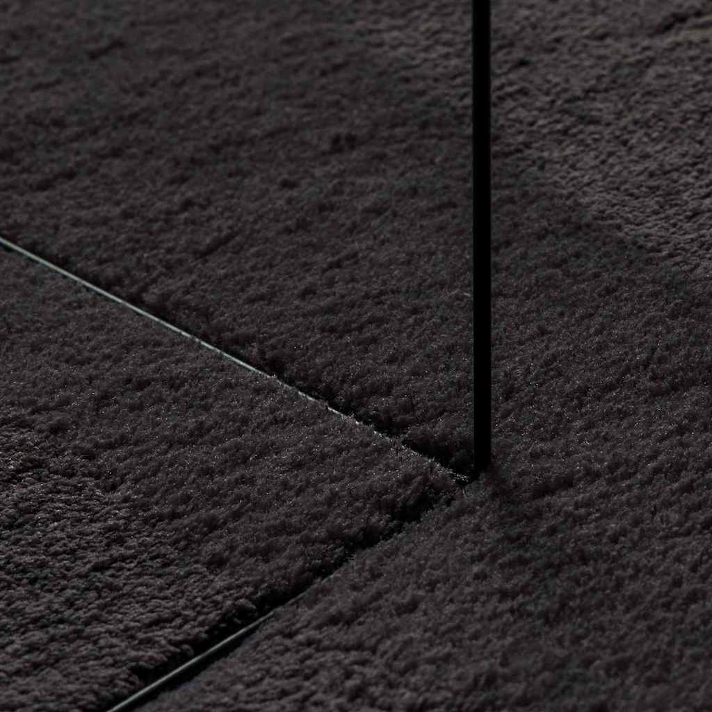 Bereichsteppiche Oval HUARTE Schwarz 100 x 200 cm