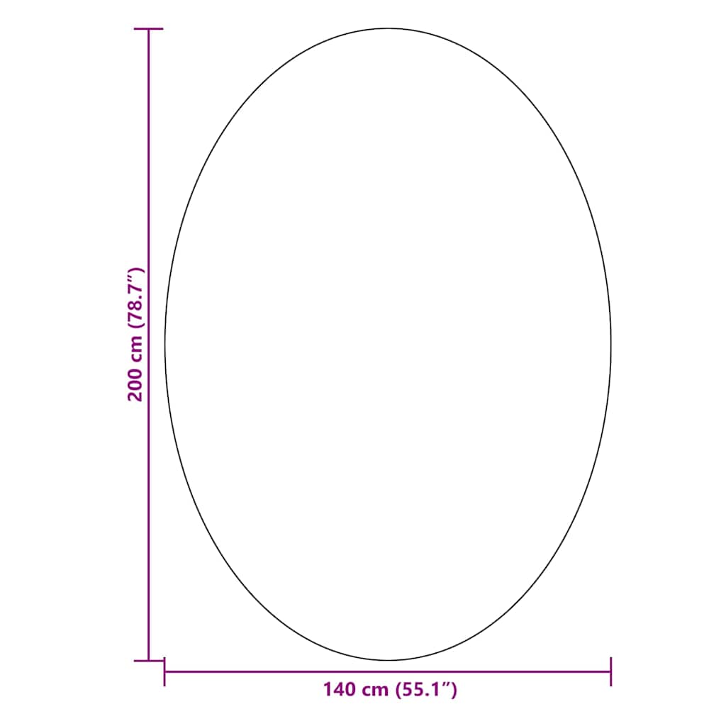 Bereichsteppiche Oval HUARTE Schwarz 140 x 200 cm