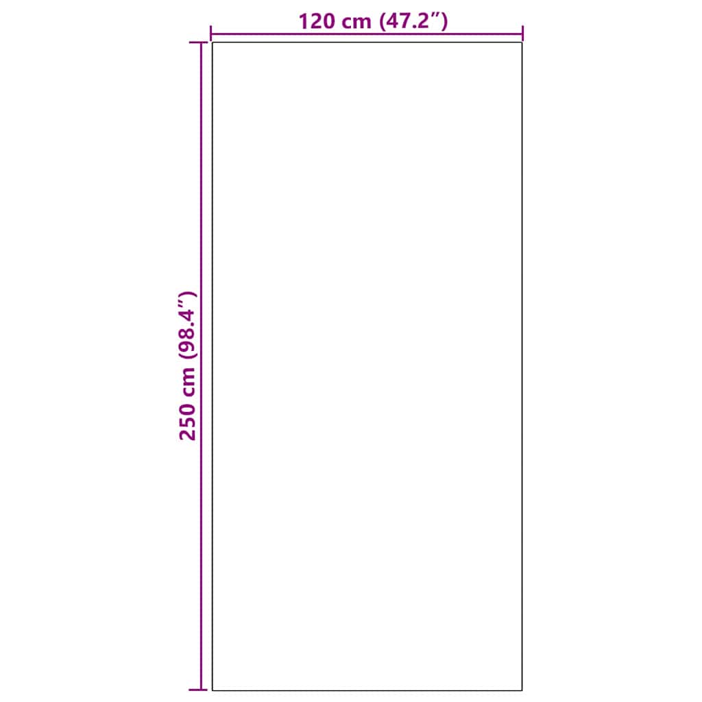 Fußmatte Grün und Schwarz 120 x 250 cm Polyamid und PVC