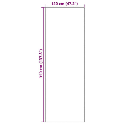 Fußmatte Braun und Schwarz 120 x 350 cm Polyamid und PVC