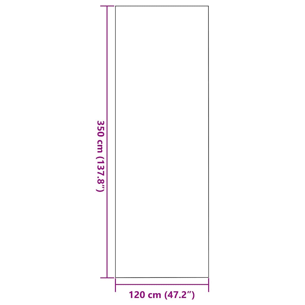 Fußmatte Grau und Schwarz 120 x 350 cm Polypropylen und Vinyl