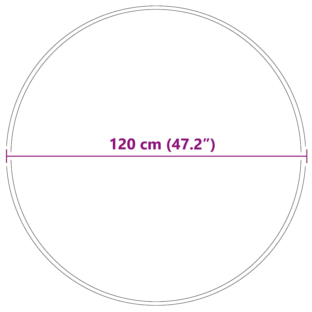 Anti-Rutsch Shaggy Teppich Dunkelgrau 120 x 120 cm PP