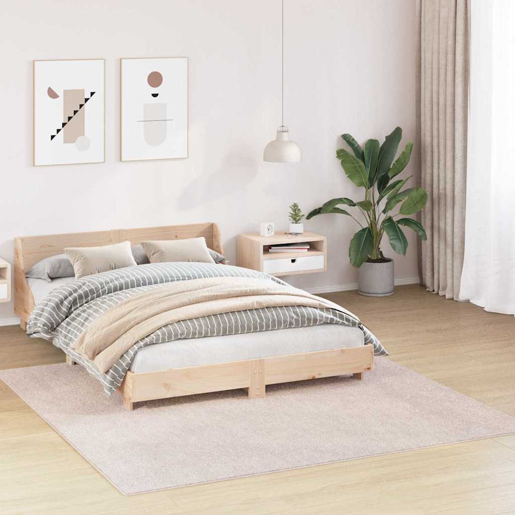 Anti-Rutsch Shaggy Teppich Creme 200 x 200 cm PP