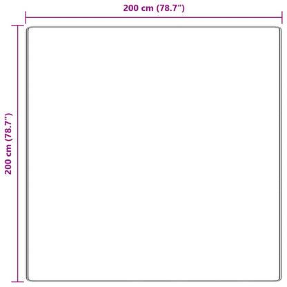 Anti-Rutsch Shaggy Teppich Creme 200 x 200 cm PP