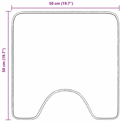 Rutschfeste Badematte mit Toilettenausschnitt Dunkelgrau