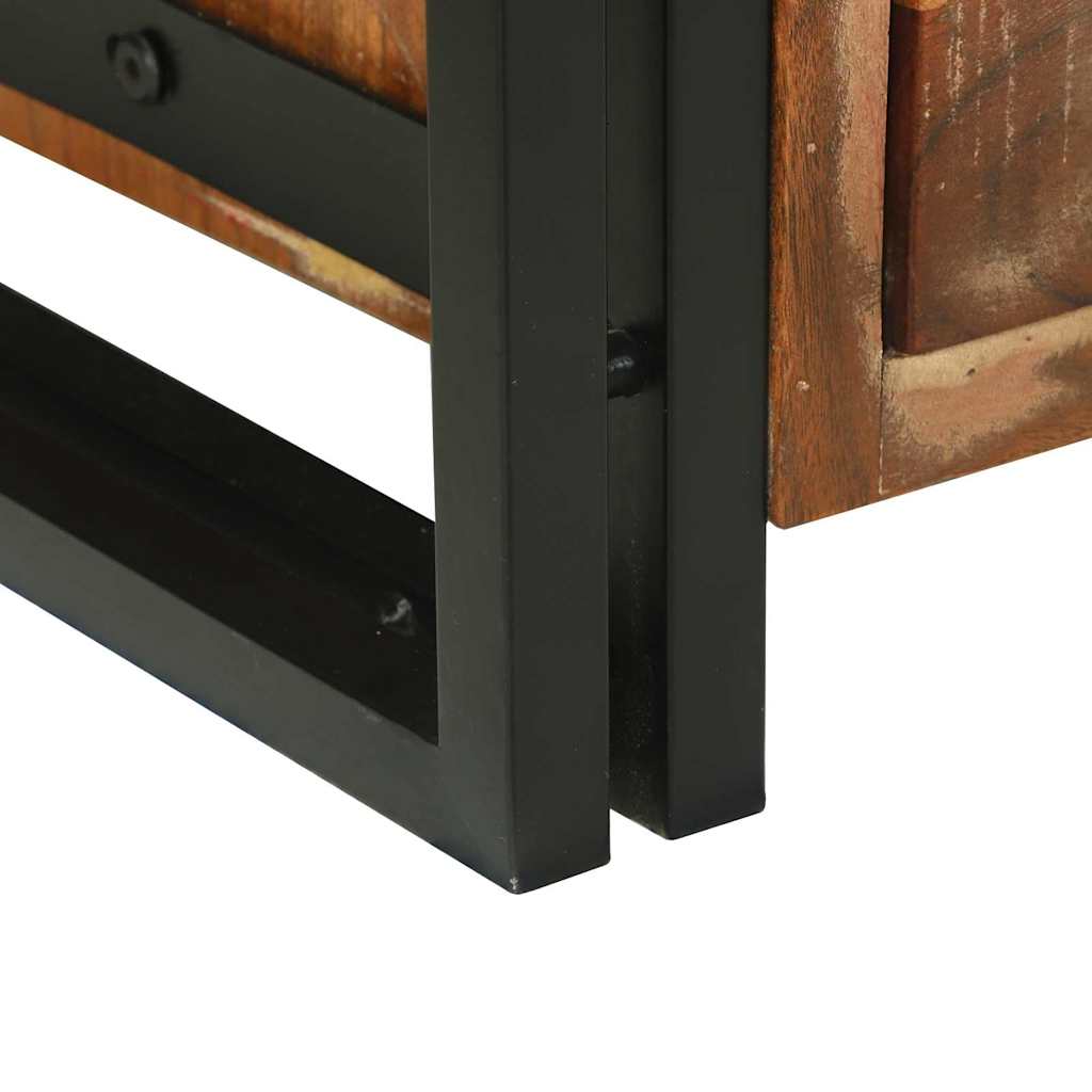 Couchtisch mit Schubladen Mehrfarbig Massives upgecyceltes Holz