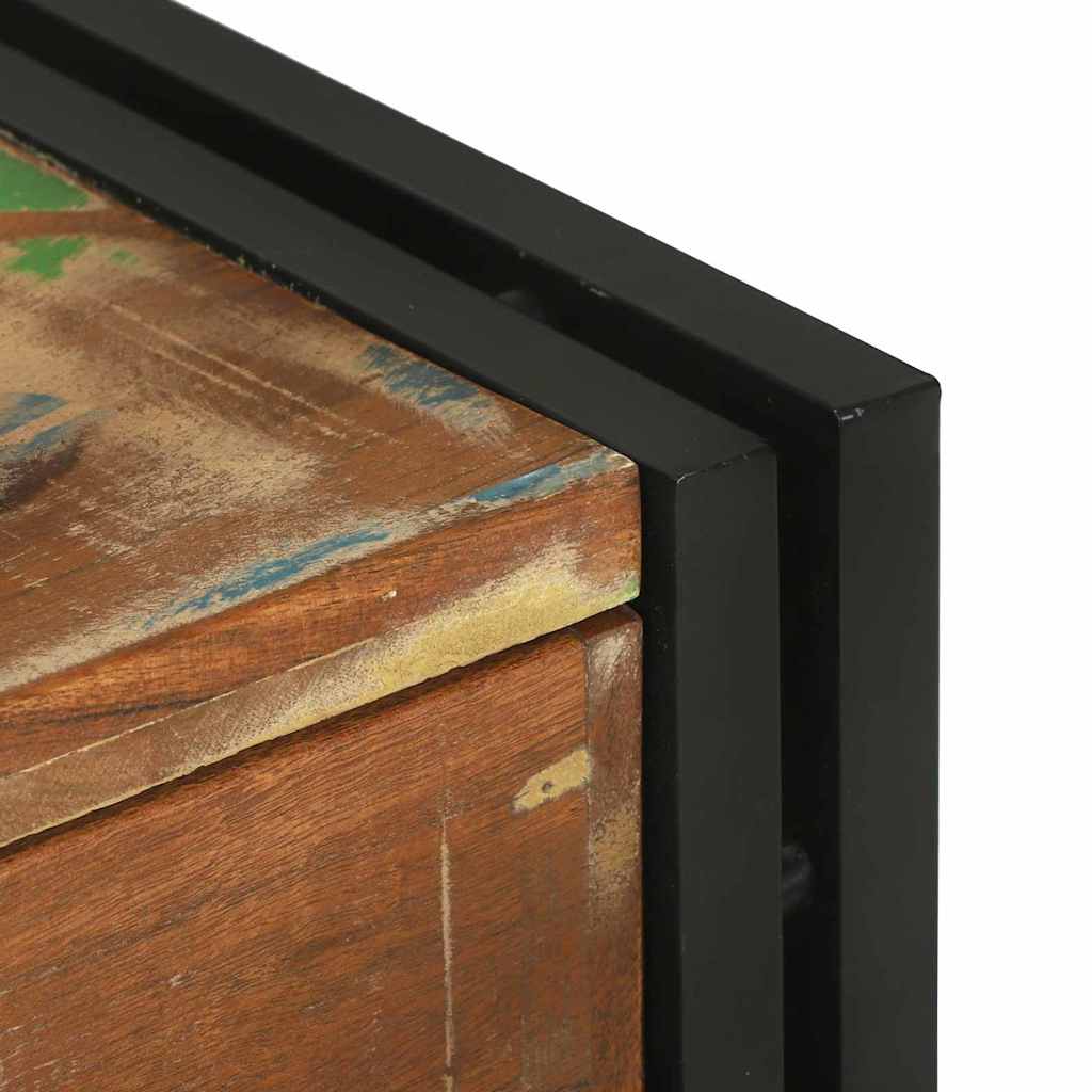 Couchtisch mit Schubladen Mehrfarbig Massives upgecyceltes Holz