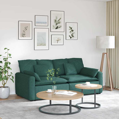 Modulares Sofa mit Kissen Dunkelgrün
