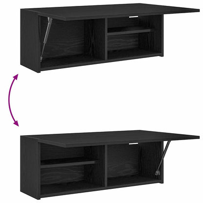 Bad-Wandschrank Schwarz 80x25x30 cm Holzwerkstoff