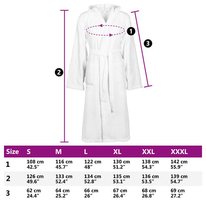 Bademantel KINN Weiß M Baumwolle