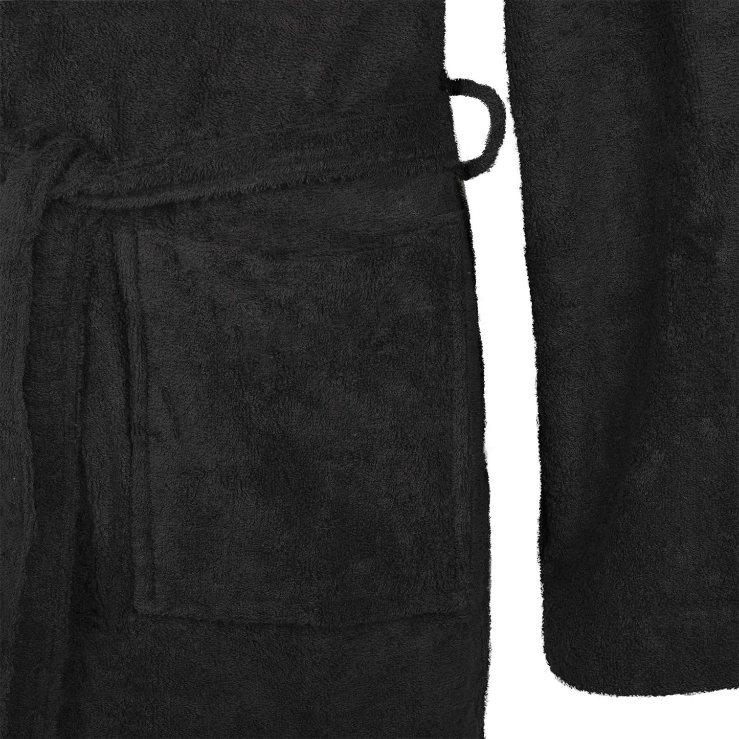 Bademantel KINN Schwarz L Baumwolle