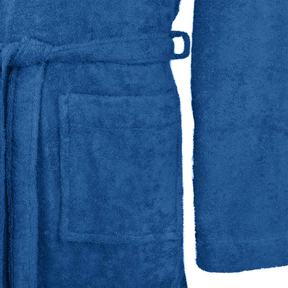 Bademantel KINN Blau S Baumwolle