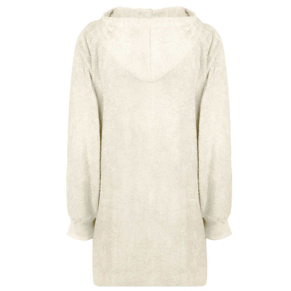 Decken-Hoodie KINN Creme L Baumwolle
