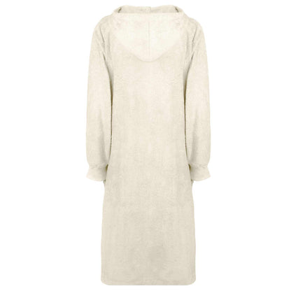 Decken-Hoodie KINN Creme XL Baumwolle
