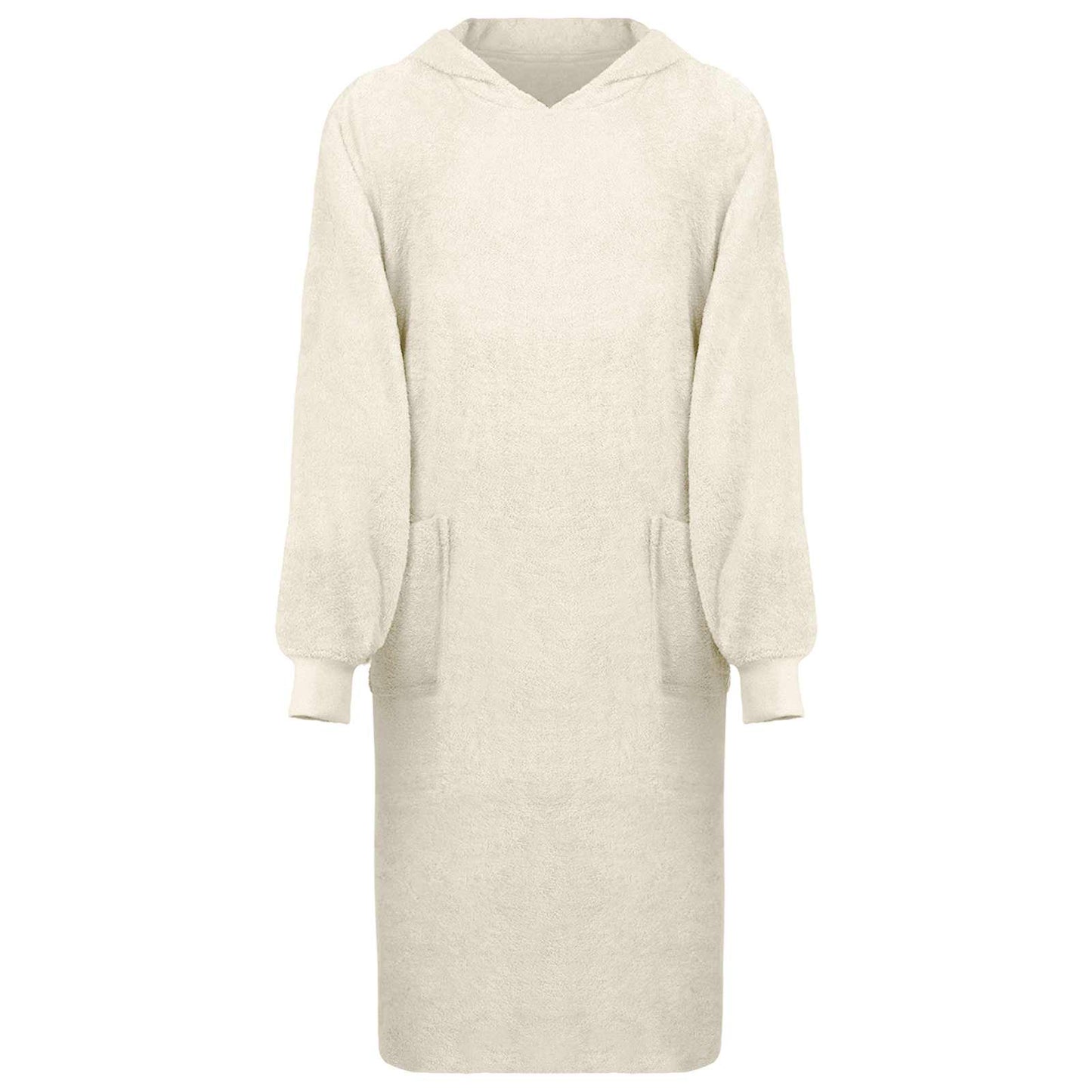 Decken-Hoodie KINN Creme XL Baumwolle