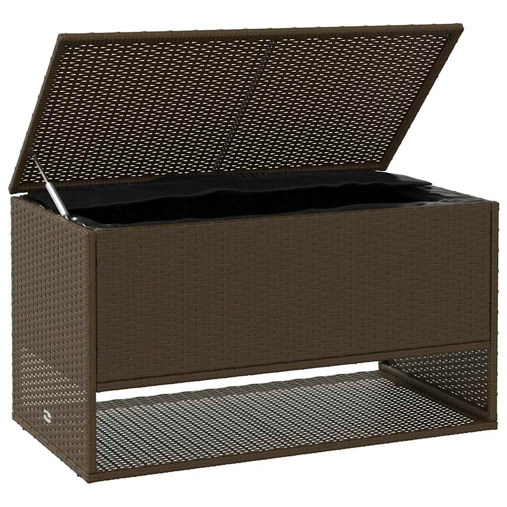 Outdoor-Kissenbox Braun 100x55x55,5 cm Poly Rattan