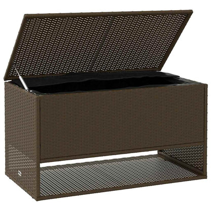 Outdoor-Kissenbox Braun 100x55x55,5 cm Poly Rattan