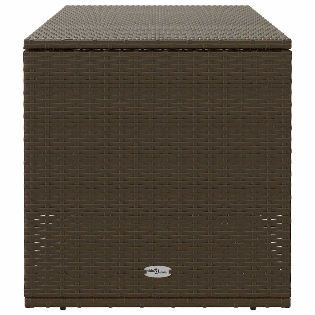 Outdoor-Kissenbox Braun 100x55x55,5 cm Poly Rattan