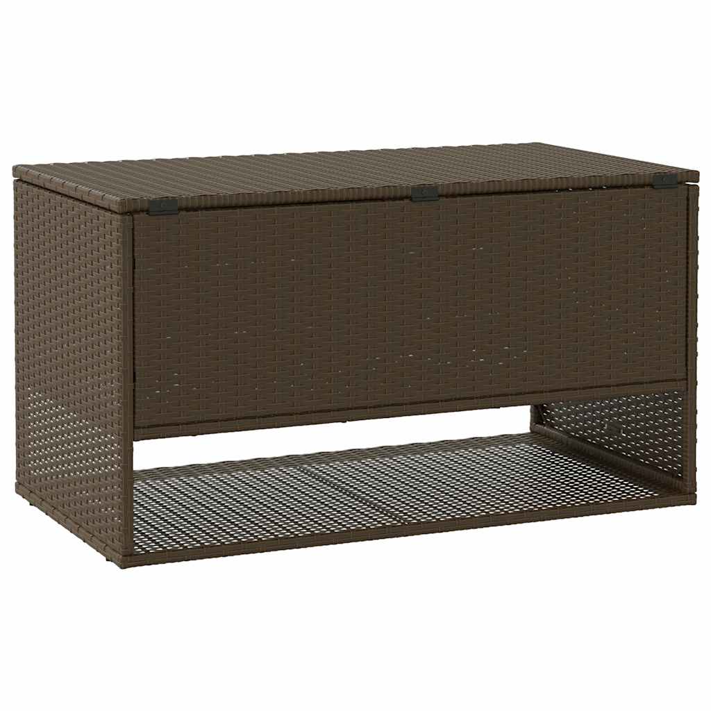 Outdoor-Kissenbox Braun 100x55x55,5 cm Poly Rattan