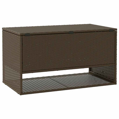 Outdoor-Kissenbox Braun 100x55x55,5 cm Poly Rattan