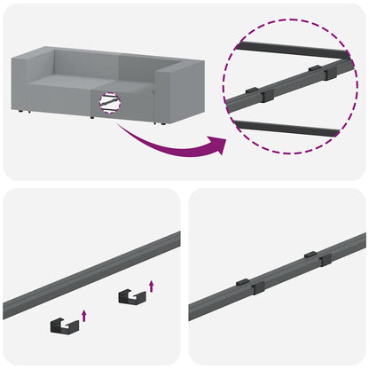 Modulares Sofa Endmodul mit Armlehne Kissen Rosa 100 cm