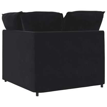 Modulares Sofa Eckmodul mit Kissen Schwarz 100 cm