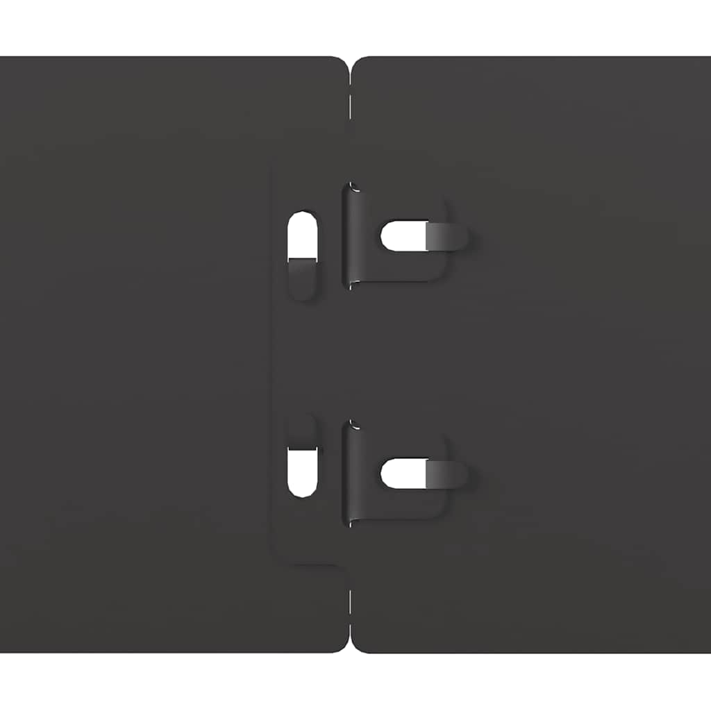 Rasenkanten 50 Stk. Schwarz 10x103 cm Kaltgewalzter Stahl